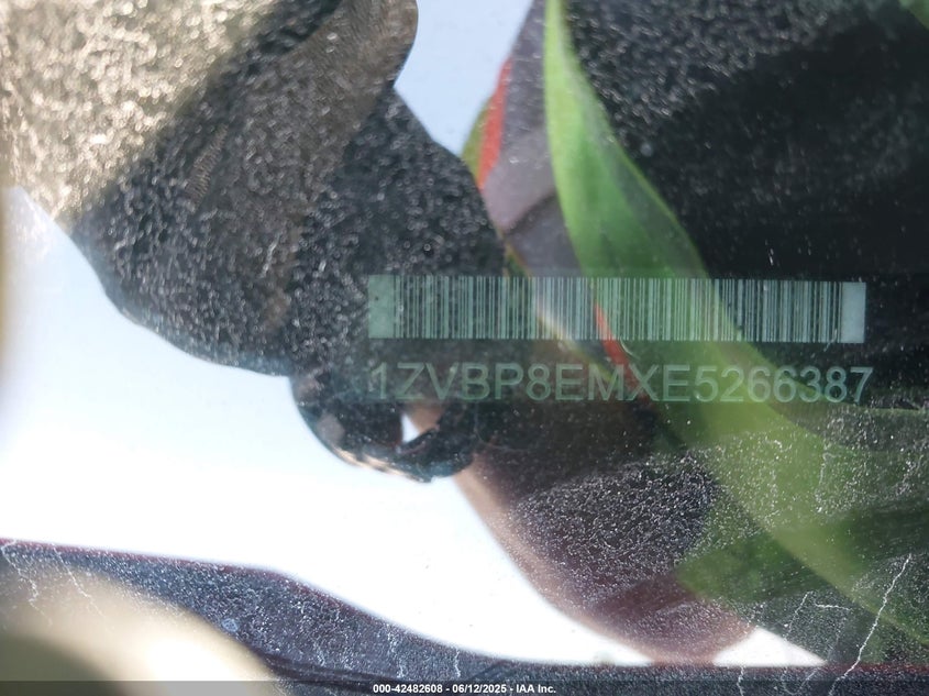 2014 Ford Mustang V6/V6 Premium VIN: 1ZVBP8EMXE6266387 Lot: 42482608