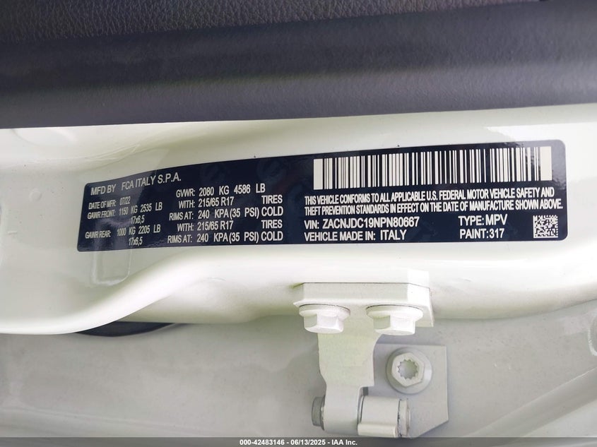 2022 JEEP RENEGADE TRAILHAWK 4X4 - ZACNJDC19NPN80667