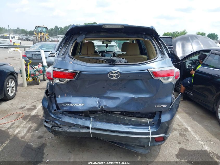 2015 Toyota Highlander Limited Platinum V6 VIN: 5TDYKRFH8FS101291 Lot: 42486062