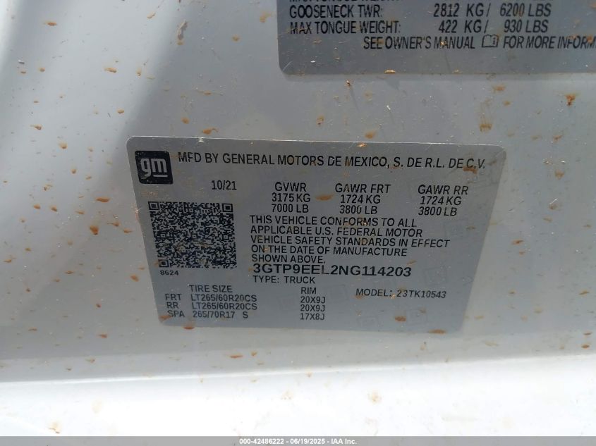 2022 GMC Sierra 1500 Limited - 3GTP9EEL2NG114203