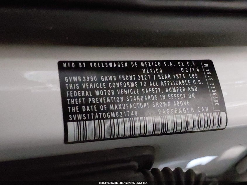 2016 VOLKSWAGEN BEETLE 1.8T DUNE - 3VWS17AT0GM621749