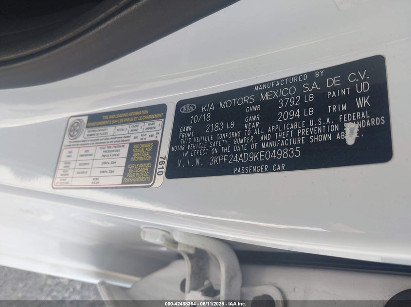 2019 KIA FORTE LXS - 3KPF24AD9KE049835