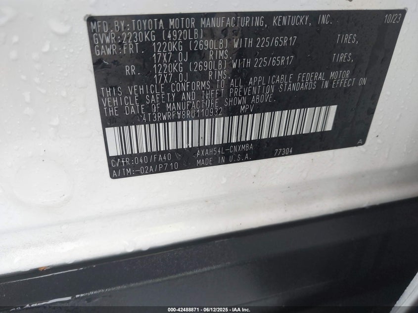 2024 TOYOTA RAV4 HYBRID XLE - 4T3RWRFV8RU110932