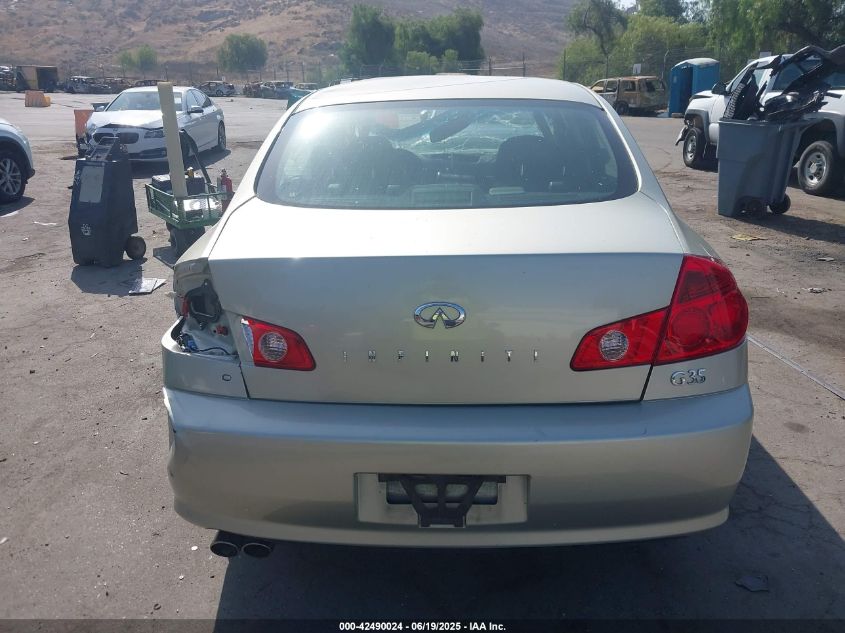 2006 Infiniti G35 VIN: JNKCV51E86M510537 Lot: 42490024
