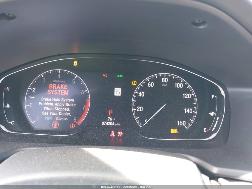 VIN 1HGCV1F16KA161536 2019 HONDA ACCORD LX