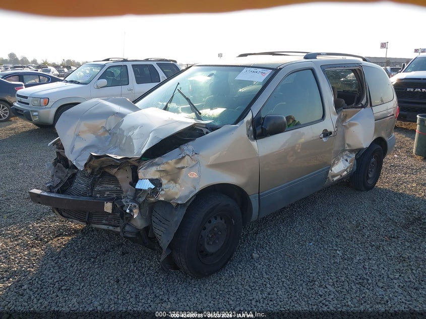 2002 Toyota Sienna Ce beige van gasoline 4T3ZF19CX2U420002 photo #3