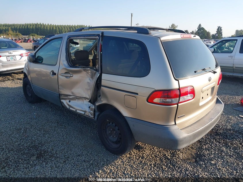 2002 Toyota Sienna Ce beige van gasoline 4T3ZF19CX2U420002 photo #4