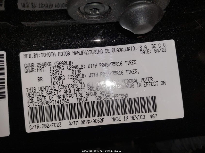 2023 TOYOTA TACOMA SR5 V6 - 3TYCZ5AN8PT141565