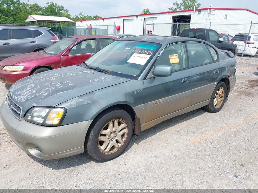 2002 Subaru Outback Limited green sedan gasoline 4S3BE686827204495 photo #3