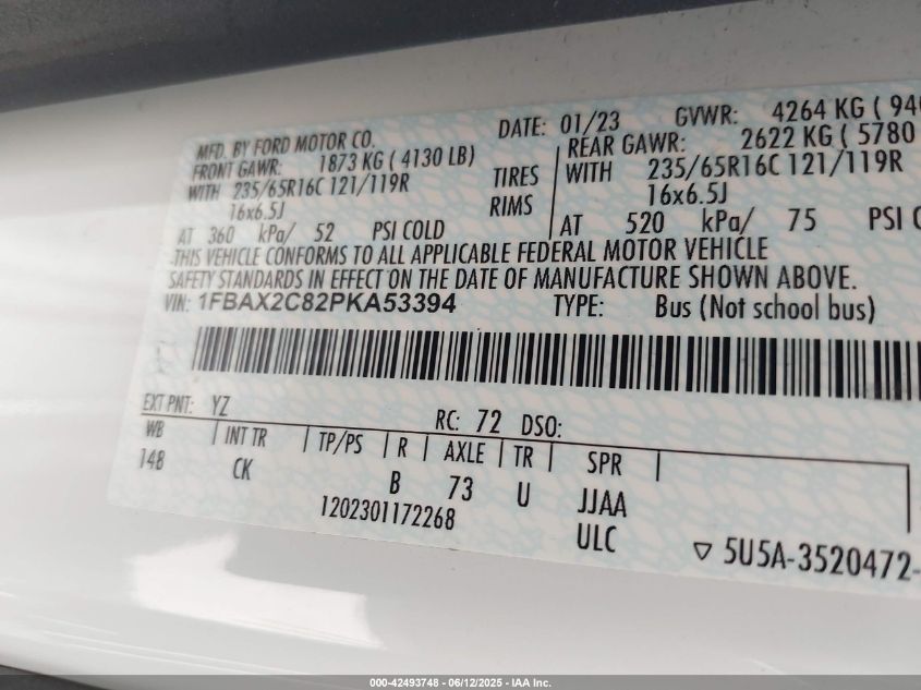 2023 Ford Transit-350 - 1FBAX2C82PKA53394