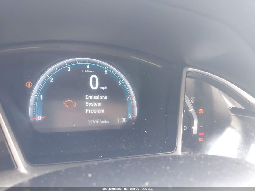 2016 Honda Civic Ex VIN: 19XFC2F79GE016250 Lot: 42494226