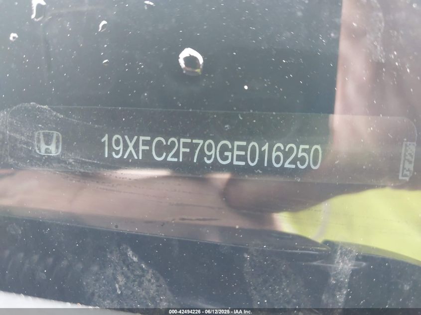 2016 Honda Civic Ex VIN: 19XFC2F79GE016250 Lot: 42494226