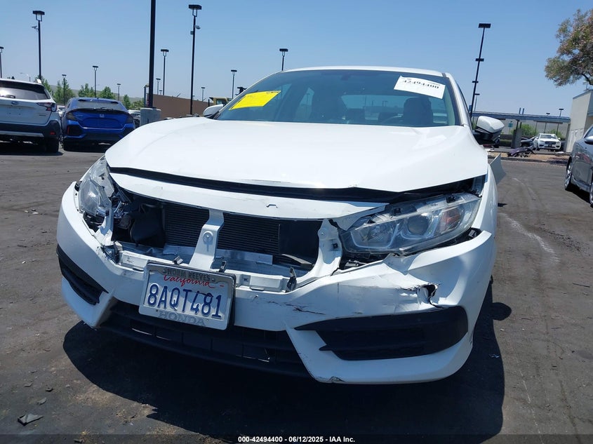 2017 HONDA CIVIC VIN: 19XFC2F51HE210593