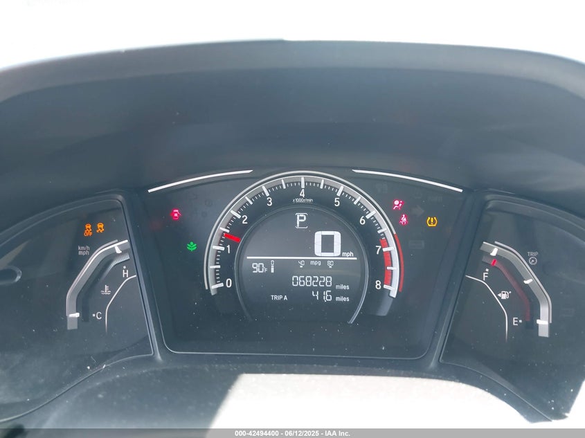 2017 HONDA CIVIC VIN: 19XFC2F51HE210593