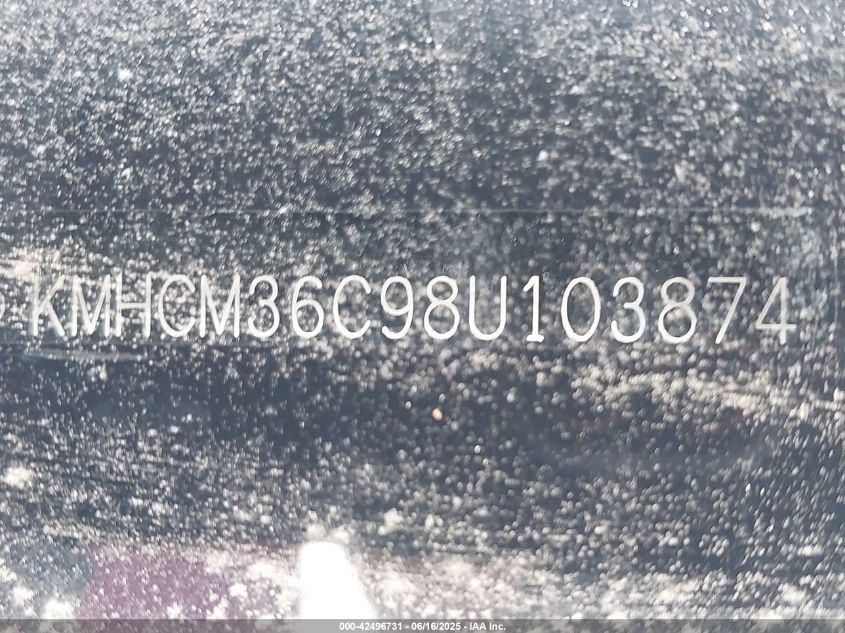 2008 Hyundai Accent Gs VIN: KMHCM36C98U103874 Lot: 42496731