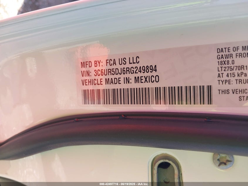 2024 RAM 2500 BIG HORN  4X4 6'4 BOX - 3C6UR5DJ6RG249894