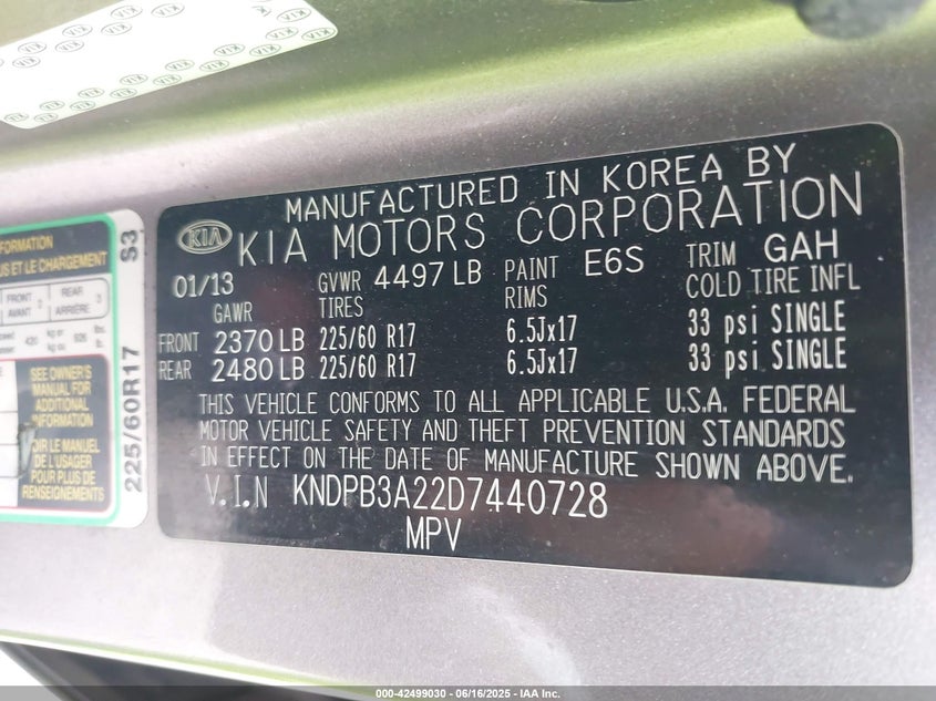 2013 KIA SPORTAGE LX - KNDPB3A22D7440728