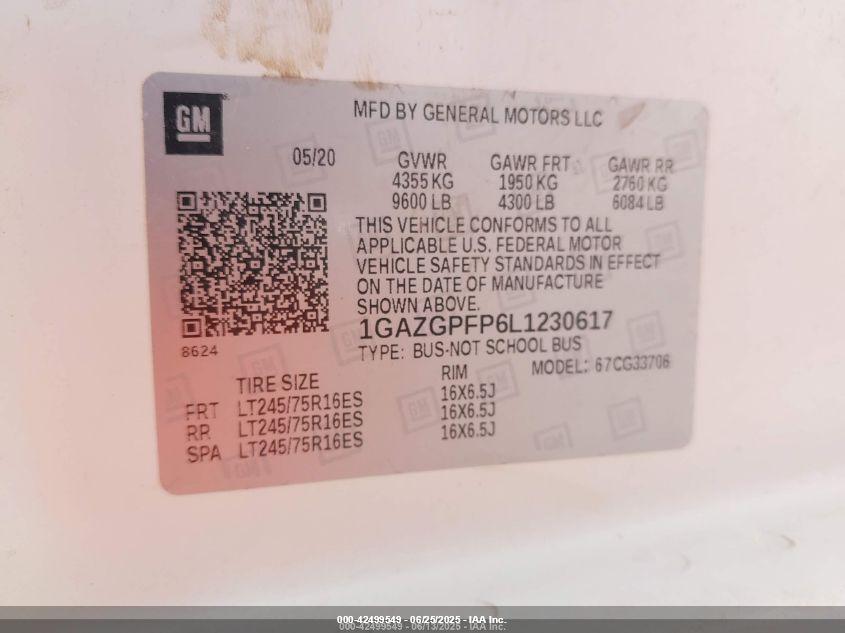 1GAZGPFP6L1230617 2020 CHEVROLET EXPRESS photo no. 8