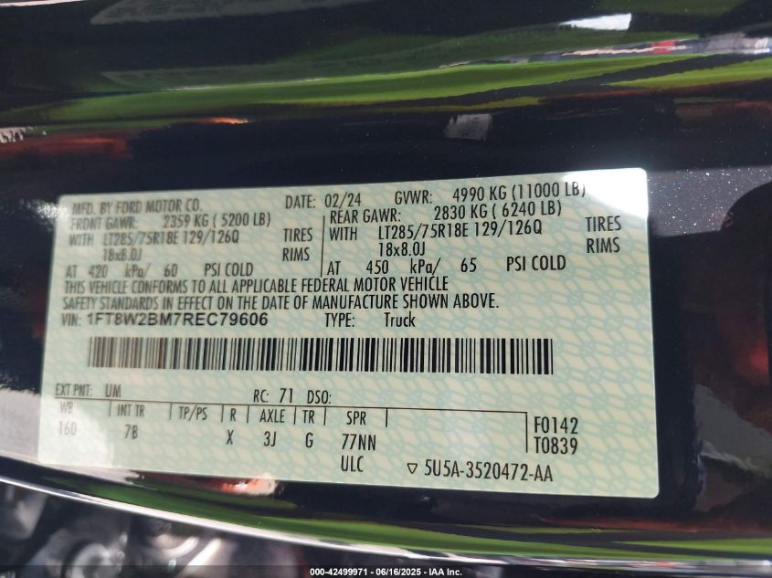 2024 Ford F-250 - 1FT8W2BM7REC79606