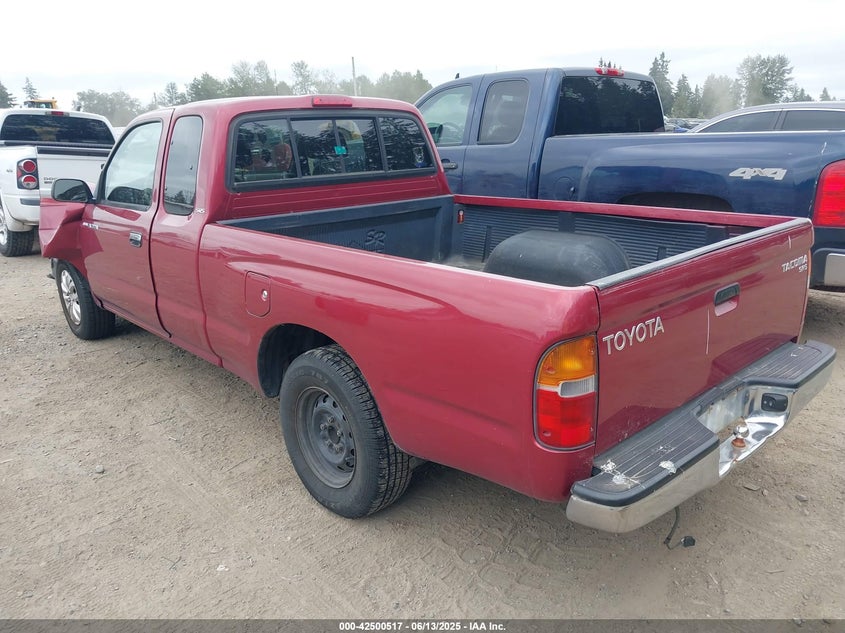 1999 Toyota Tacoma red truck gasoline 4TAVL52N4XZ410711 photo #4