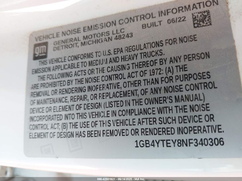 2022 Chevrolet Silverado 3500hd - 1GB4YTEY8NF340306