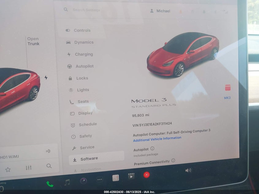 2019 TESLA MODEL 3 VIN: 5YJ3E1EA2KF311424