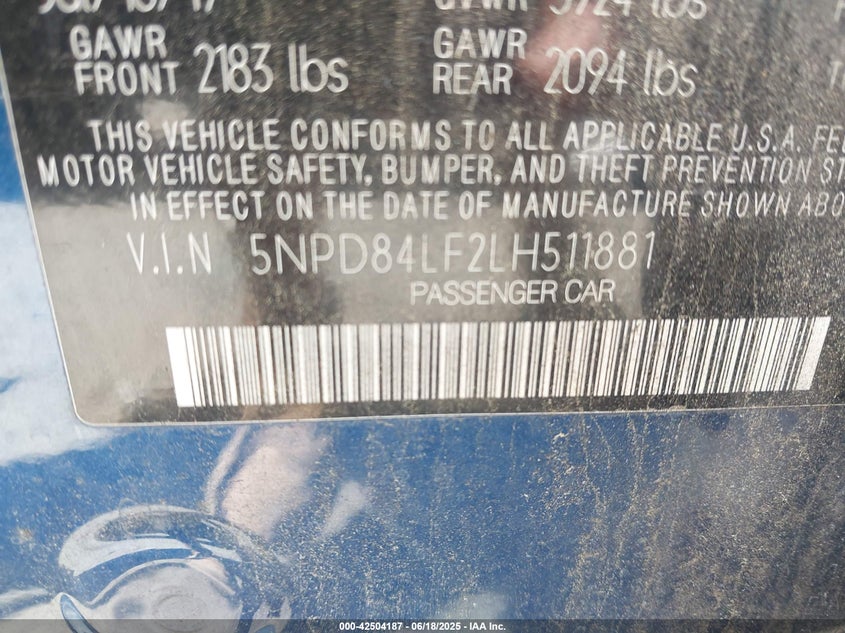 2020 HYUNDAI ELANTRA SEL - 5NPD84LF2LH511881