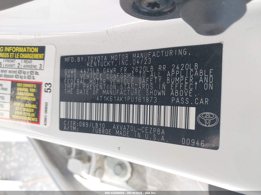 2023 TOYOTA CAMRY XSE - 4T1K61AK1PU161873
