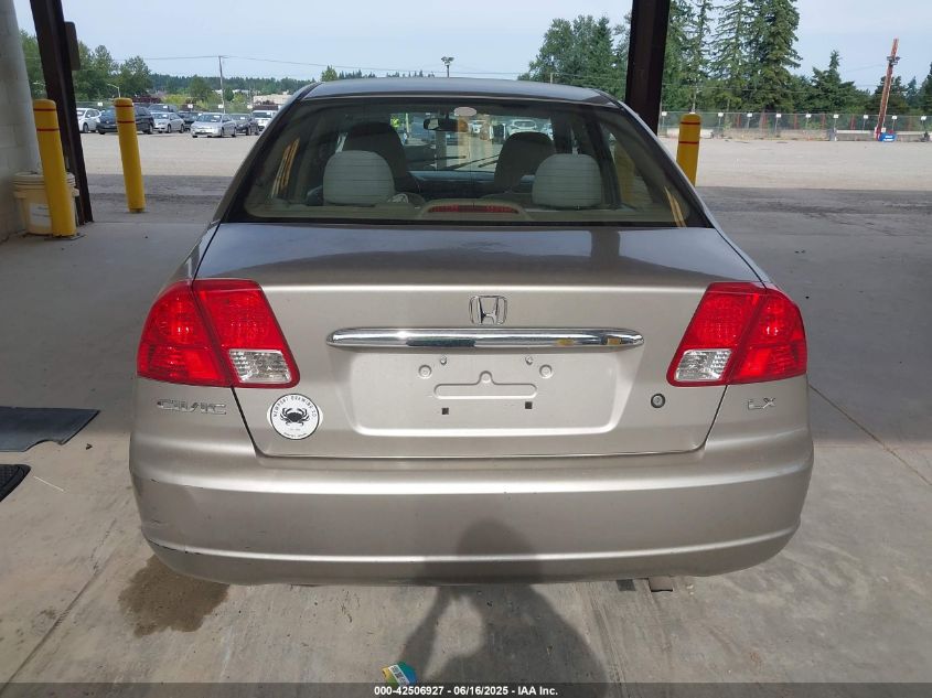 2003 Honda Civic Lx VIN: 2HGES16533H544264 Lot: 42506927