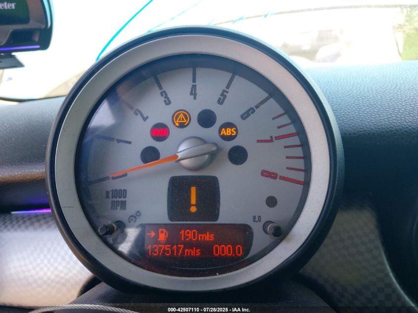 2010 Mini Cooper S VIN: WMWMF7C53ATX45791 Lot: 42507110