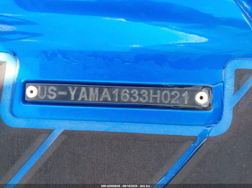 2021 Yamaha Fx Cruiser VIN: 00000YAMA1633H021 Lot: 42508849