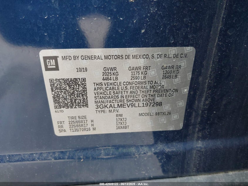 2020 GMC TERRAIN FWD SLE - 3GKALMEV9LL197298