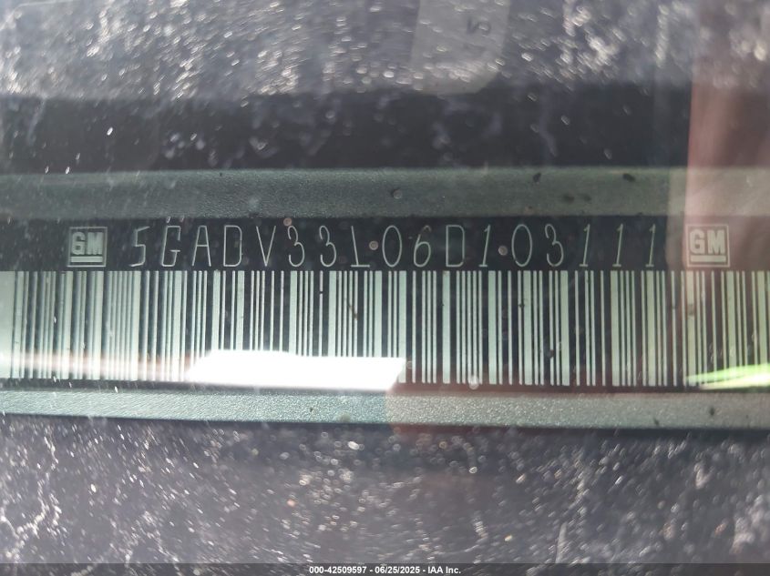 2006 Buick Terraza Cxl VIN: 5GADV33L06D103111 Lot: 42509597