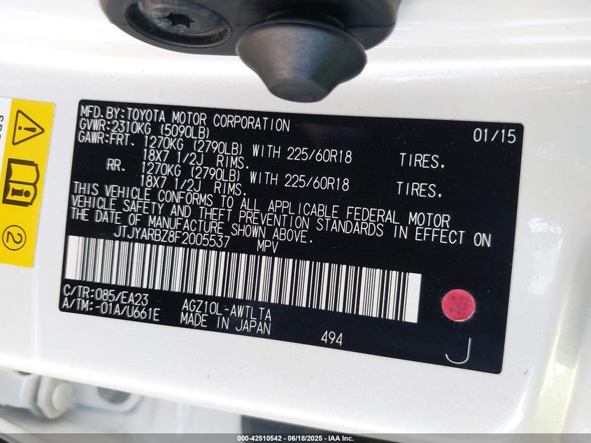 2015 LEXUS NX 200T - JTJYARBZ8F2005537