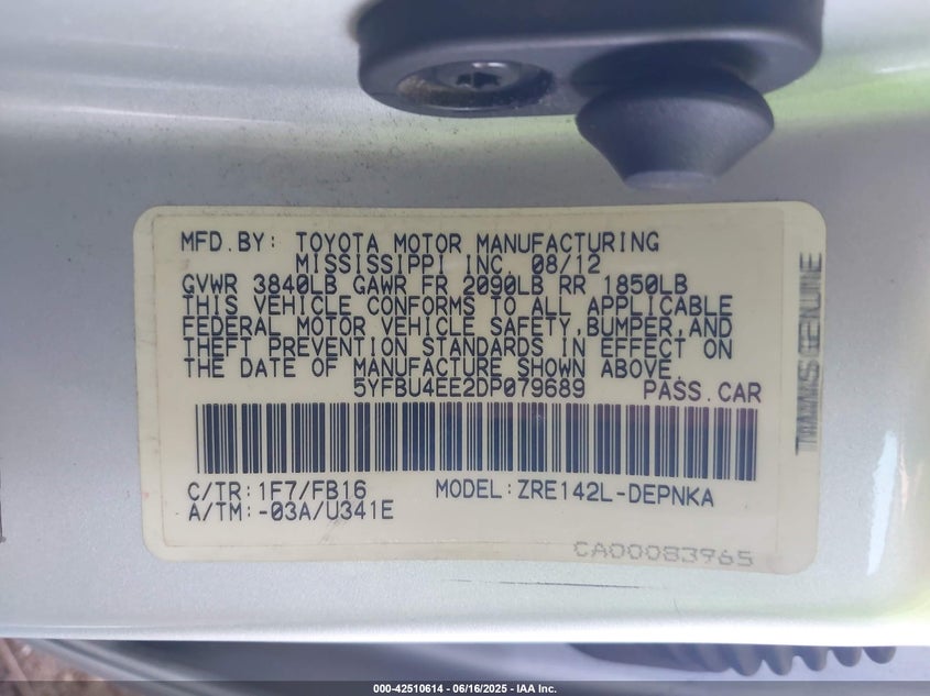 2013 TOYOTA COROLLA LE - 5YFBU4EE2DP079689