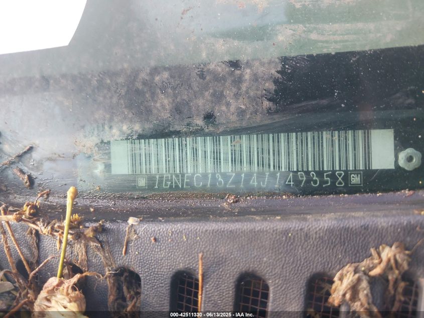 2004 Chevrolet Tahoe Ls VIN: 1GNEC13Z14J149358 Lot: 42511330