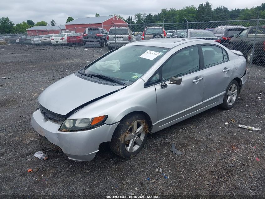 2007 Honda Civic Ex silver sedan gasoline 1HGFA16847L098583 photo #3