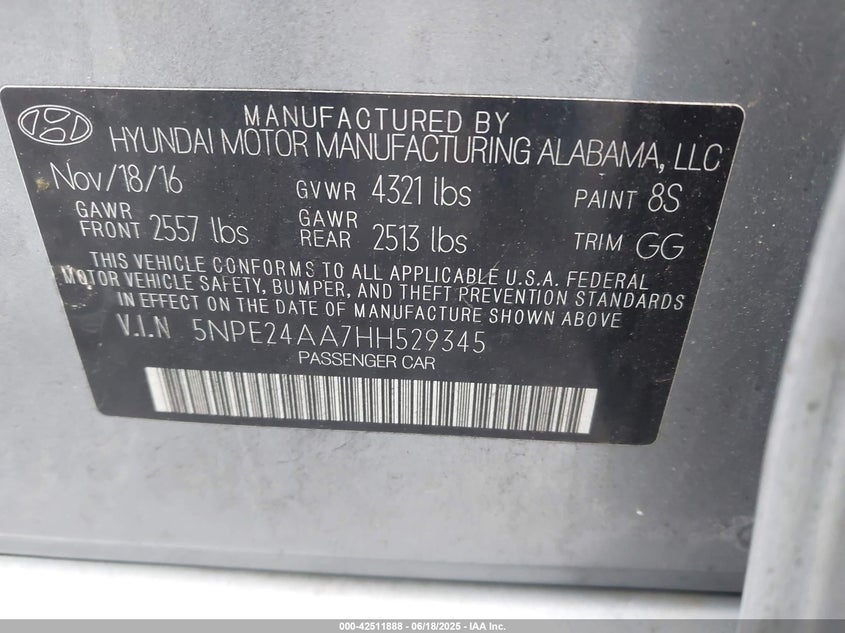 2017 HYUNDAI SONATA ECO - 5NPE24AA7HH529345