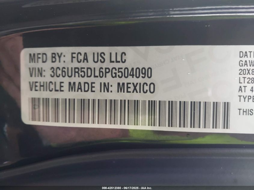2023 Ram 2500 - 3C6UR5DL6PG504090