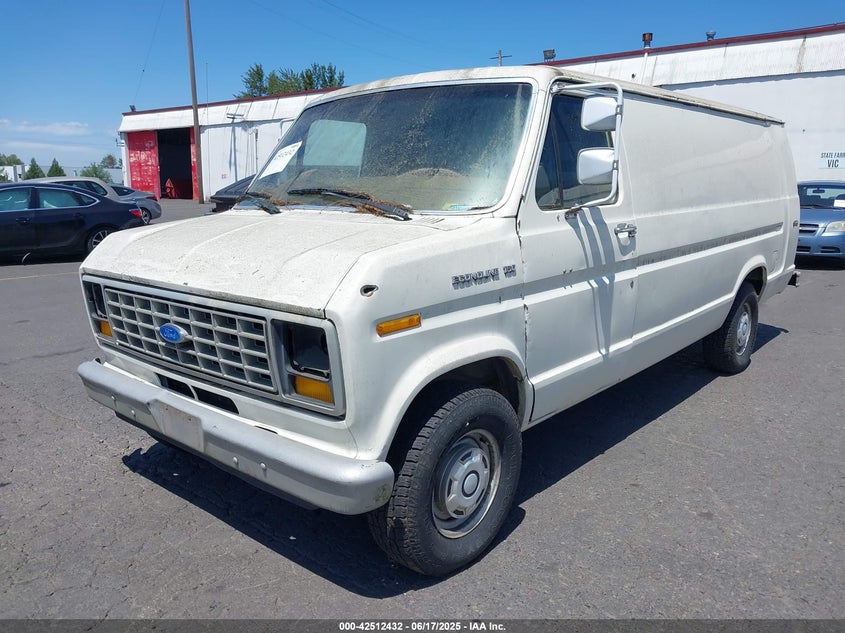 1988 Ford Econoline E150 Super Duty Van white van gasoline 1FTES14Y2JHB24795 photo #3