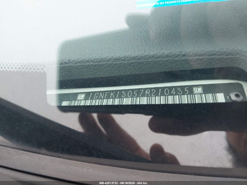 2007 Chevrolet Tahoe Ls VIN: 1GNFK13057R210435 Lot: 42513732