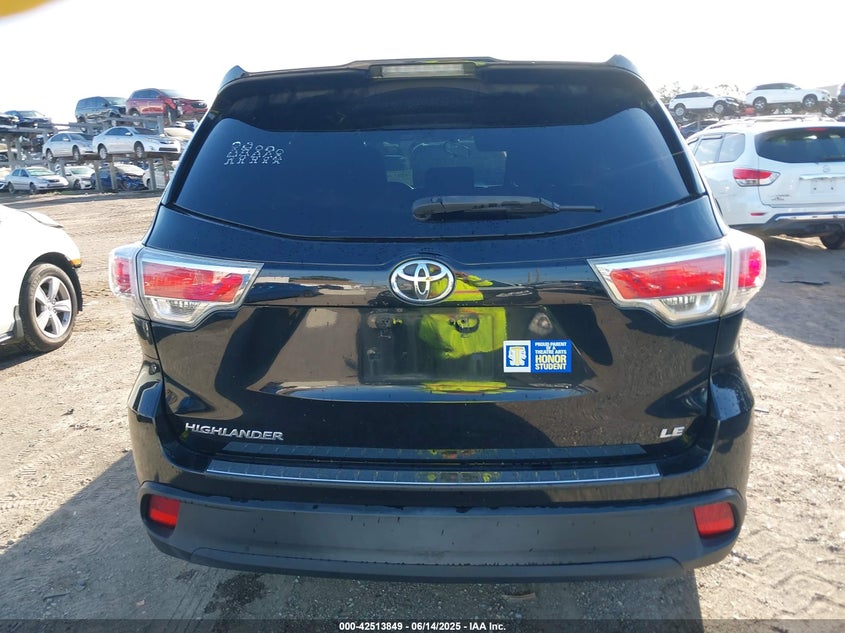 2015 TOYOTA HIGHLANDER LE - 5TDZARFH2FS016938