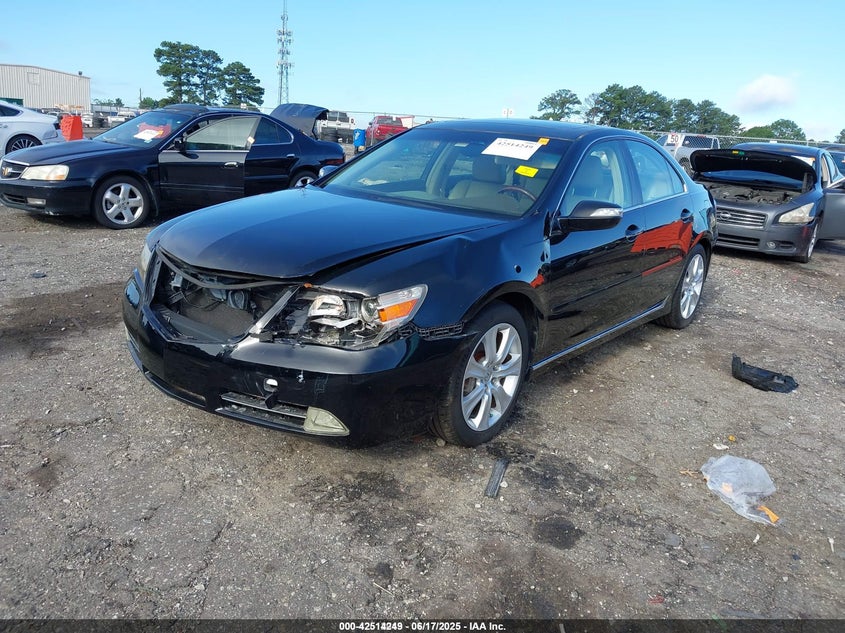 2009 Acura Rl 3.7 black sedan gasoline JH4KB26689C001644 photo #3