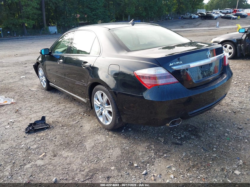 2009 Acura Rl 3.7 black sedan gasoline JH4KB26689C001644 photo #4