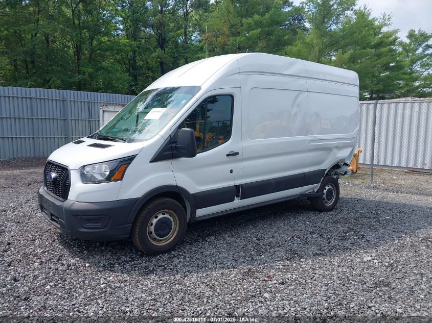 2024 Ford Transit-250 white van gasoline 1FTBR1X84RKA18048 photo #3
