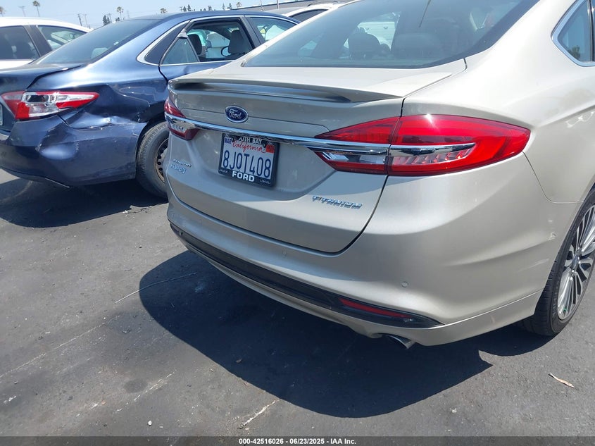 2018 FORD FUSION HYBRID TITANIUM - 3FA6P0RU5JR159664