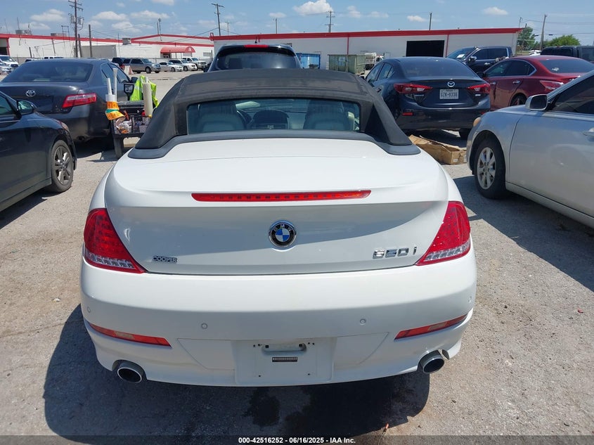2008 BMW 650I VIN: WBAEB53538CX62878 Lot: 42516252