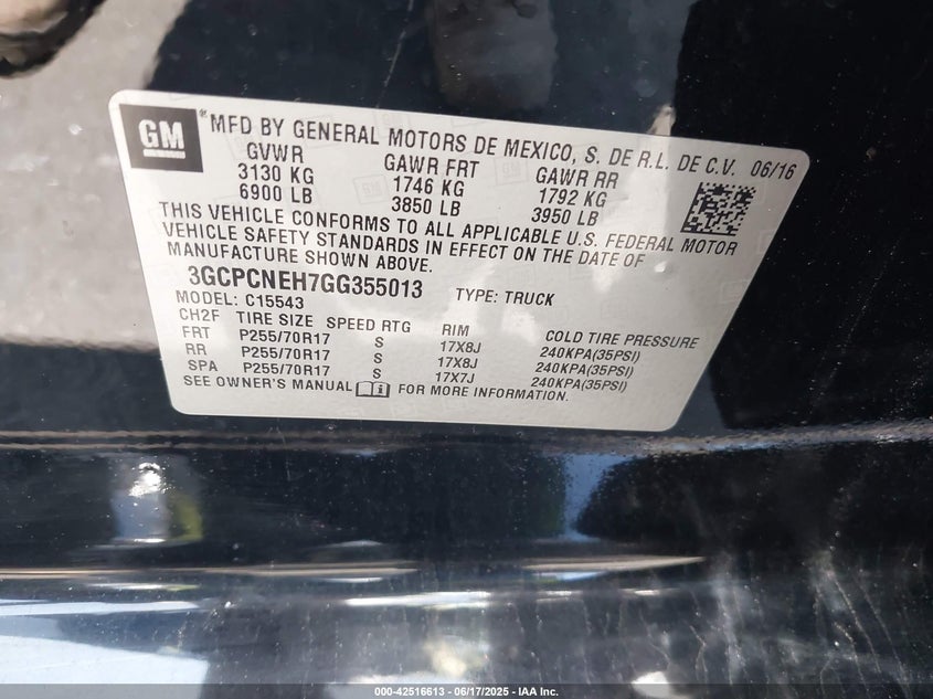 2016 CHEVROLET SILVERADO 1500 LS - 3GCPCNEH7GG355013