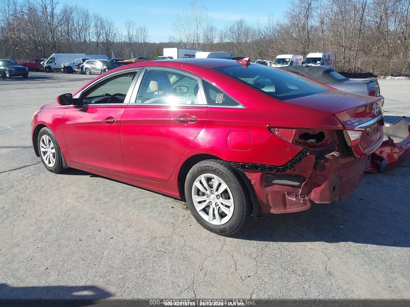 2013 Hyundai Sonata Gls red sedan gasoline 5NPEB4AC1DH588306 photo #4