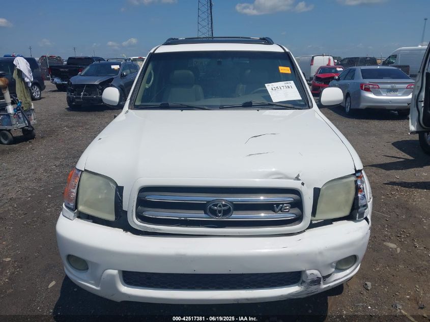 2001 Toyota Sequoia Limited V8 VIN: 5TDZT38A81S032609 Lot: 42517381
